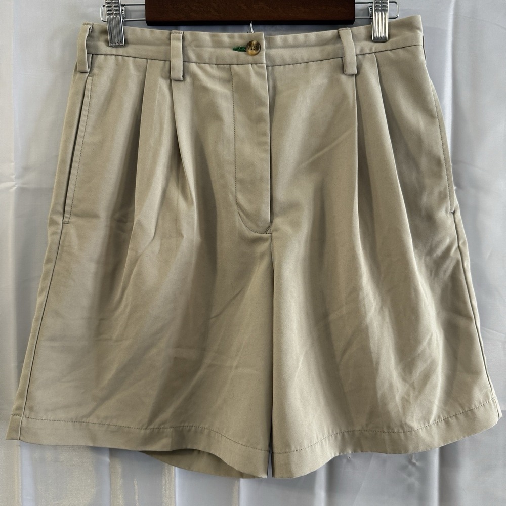 Tommy Hilfiger Shorts Women 8 30x6.5 Khaki Golf Shorts Pleated Pockets